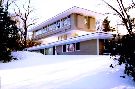 Rosedale House in snow